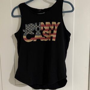 Black Johnny Cash Tank Top